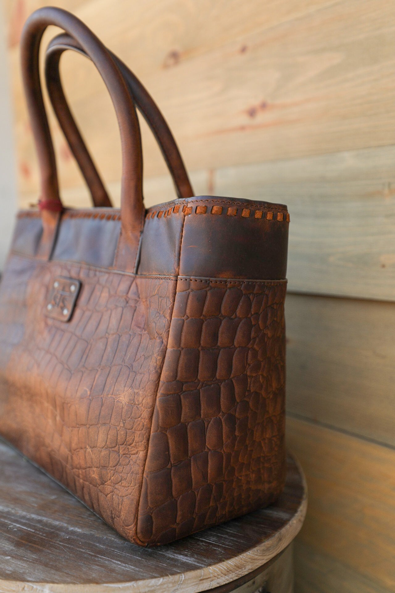 Catalina Croc Satchel Purse-Purses/Bags-Crooked Horn Company, Online Women's Fashion Boutique in San Tan Valley, Arizona 85140
