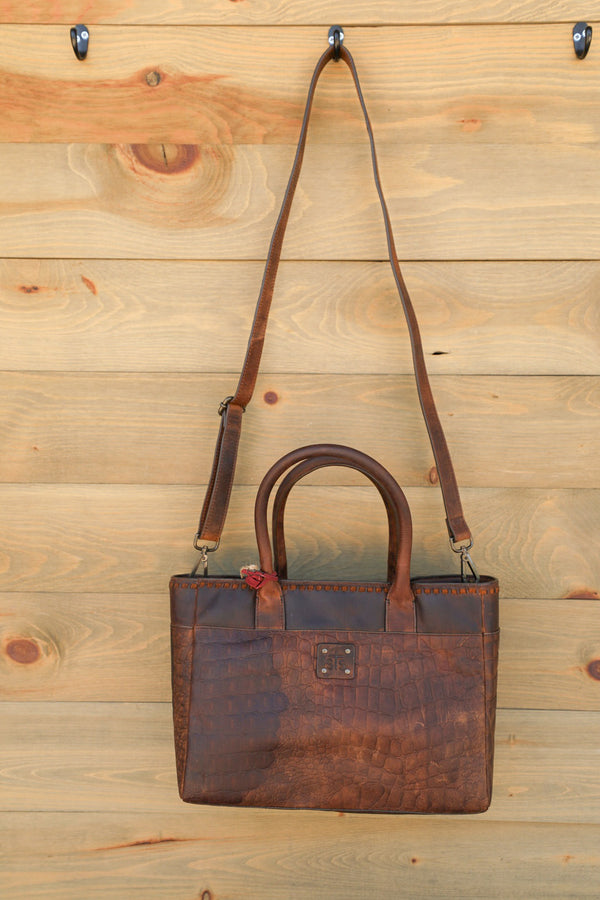Catalina Croc Satchel Purse-Purses/Bags-Crooked Horn Company, Online Women's Fashion Boutique in San Tan Valley, Arizona 85140