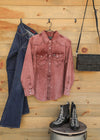 Dixon Corduroy Top-Shirts-Crooked Horn Company, Online Women's Fashion Boutique in San Tan Valley, Arizona 85140