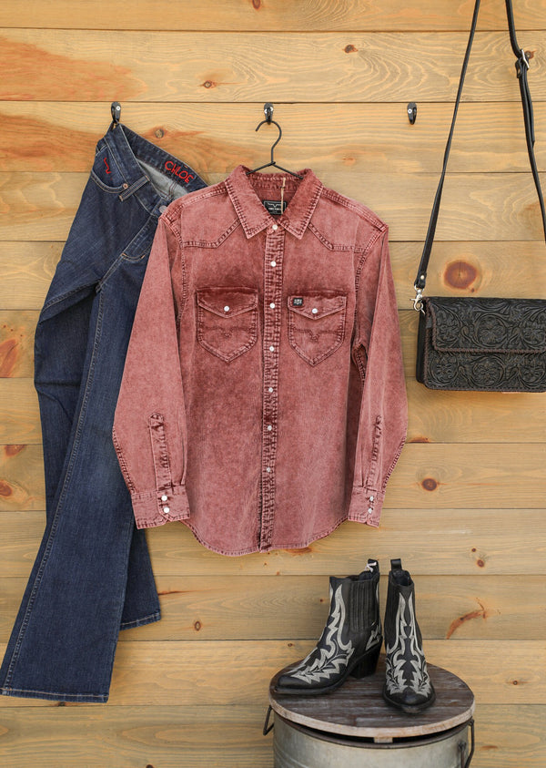 Dixon Corduroy Top-Shirts-Crooked Horn Company, Online Women's Fashion Boutique in San Tan Valley, Arizona 85140