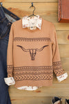 Longhorn Pearl Snap Top-Crooked Horn Company, Online Women's Fashion Boutique in San Tan Valley, Arizona 85140