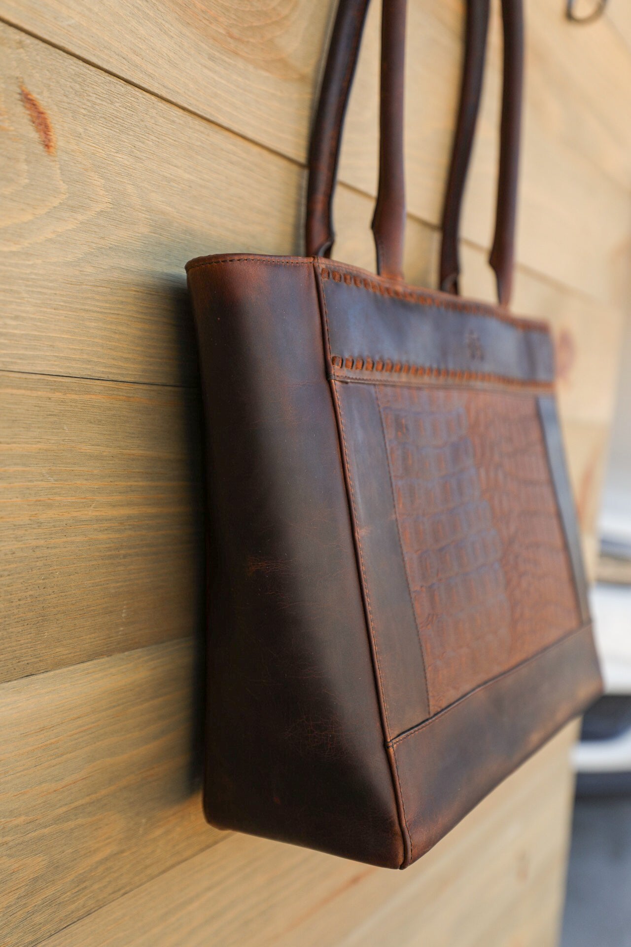 Catalina Croc Tote-Purses/Bags-Crooked Horn Company, Online Women's Fashion Boutique in San Tan Valley, Arizona 85140