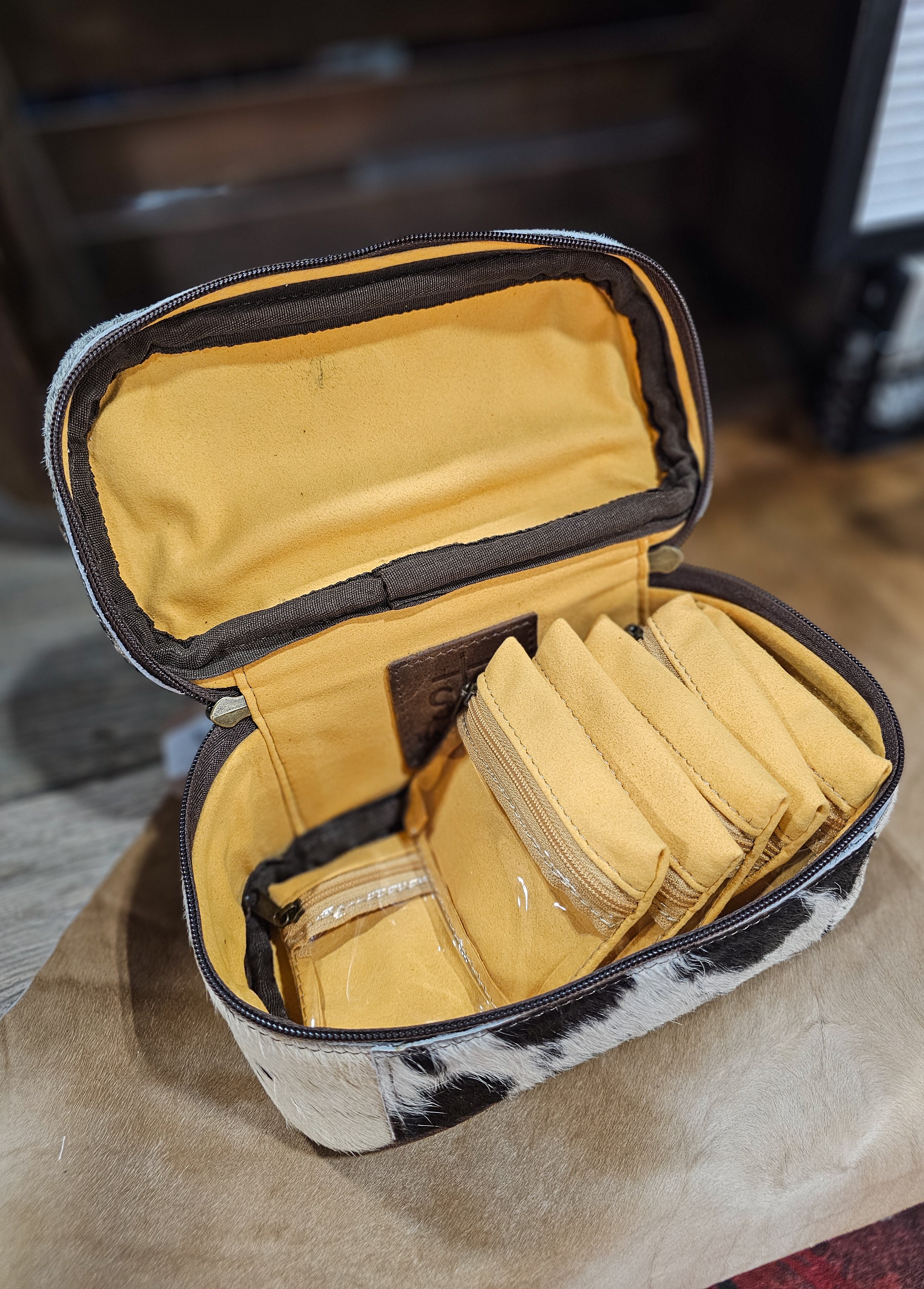 Cowhide Jewelry Organizer-Purses/Bags-Crooked Horn Company, Online Women's Fashion Boutique in San Tan Valley, Arizona 85140