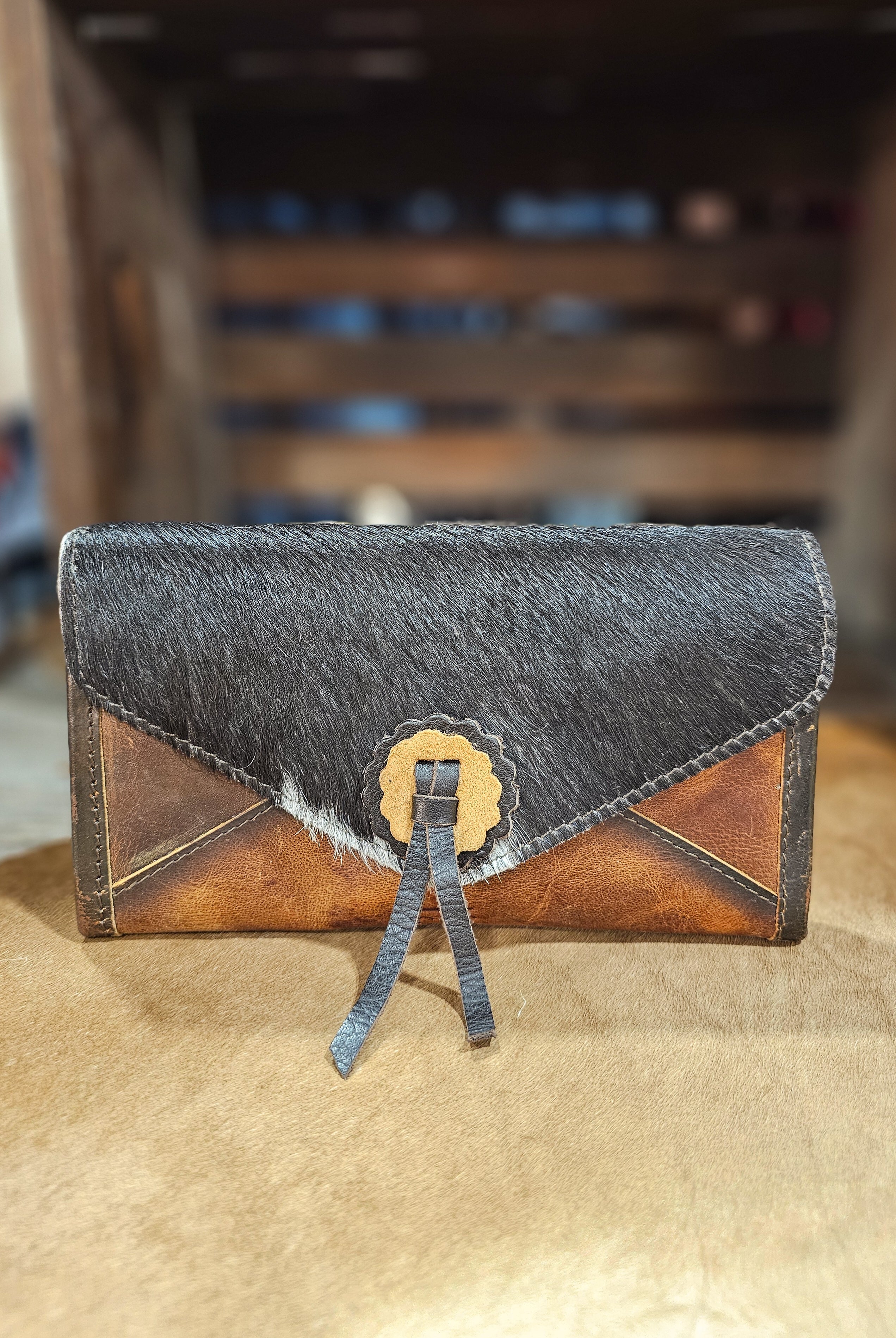 Guadalupe Cowhide Wallet-Purses/Bags-Crooked Horn Company, Online Women's Fashion Boutique in San Tan Valley, Arizona 85140
