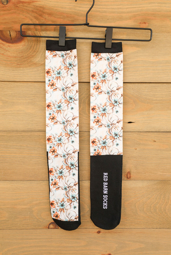 Cowgirl Blossoms Socks-Accessories-Crooked Horn Company, Online Women's Fashion Boutique in San Tan Valley, Arizona 85140