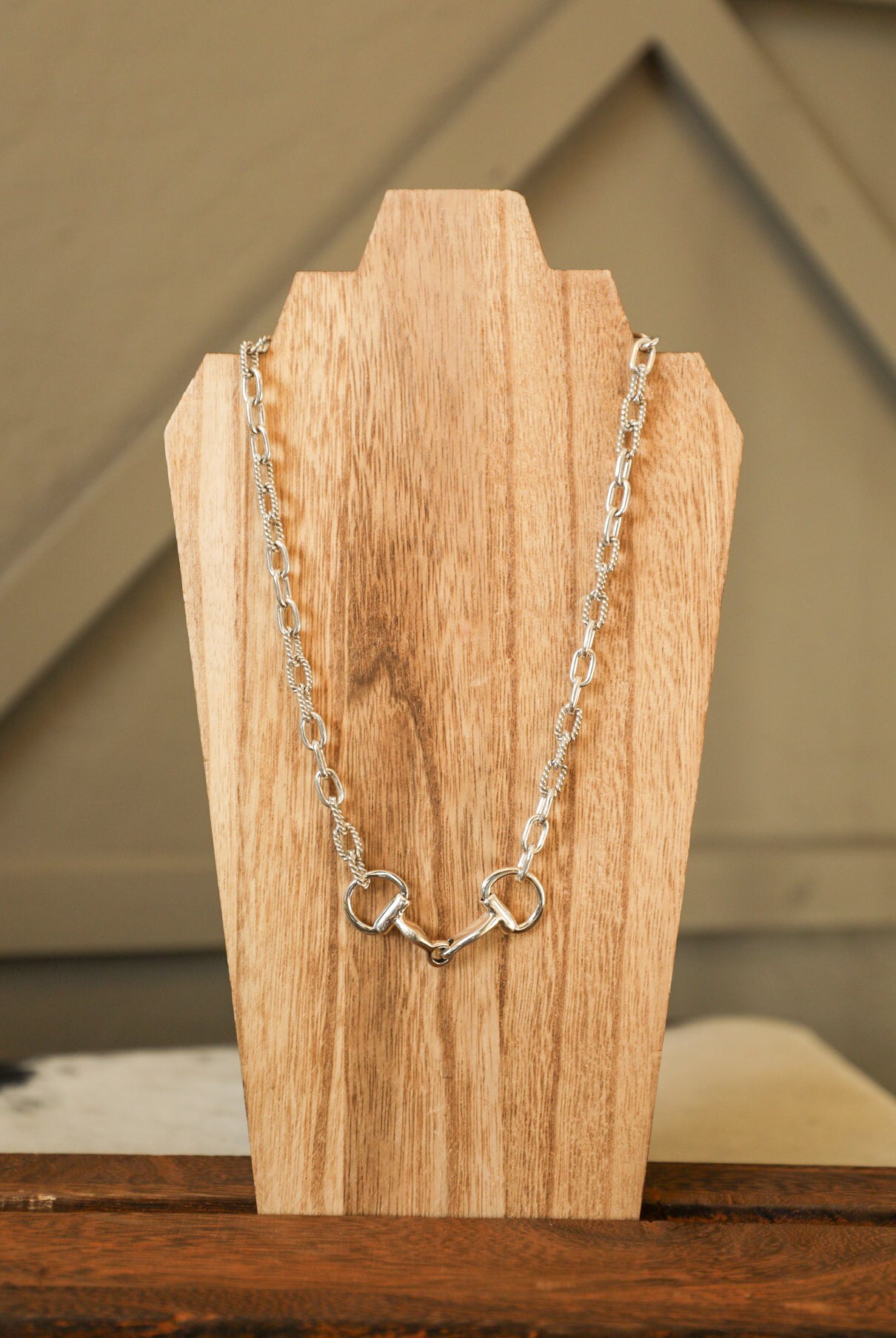 Snaffle Bit Chain Necklace-Jewelry-Crooked Horn Company, Online Women's Fashion Boutique in San Tan Valley, Arizona 85140