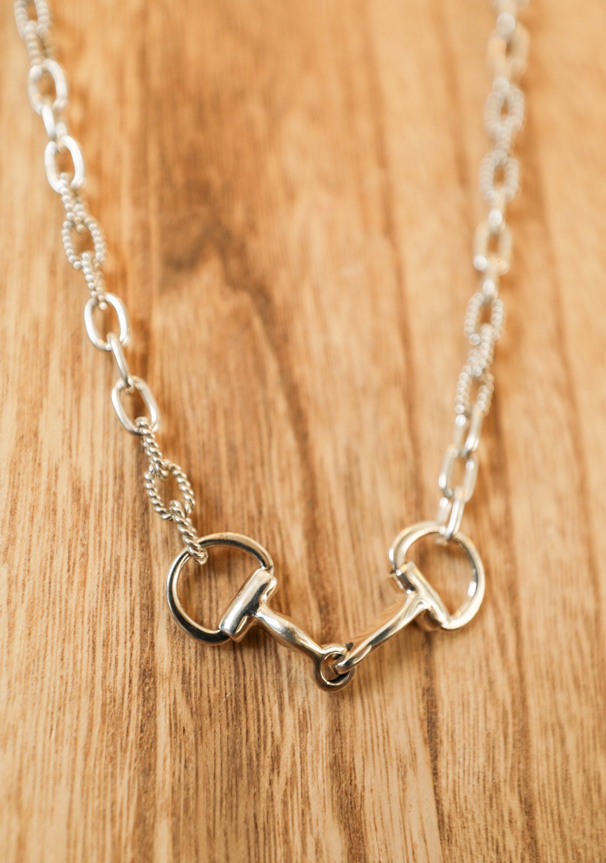Snaffle Bit Chain Necklace-Jewelry-Crooked Horn Company, Online Women's Fashion Boutique in San Tan Valley, Arizona 85140