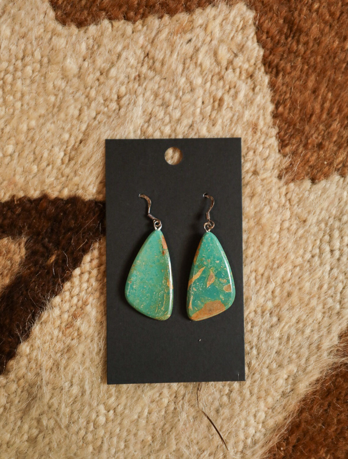 Turquoise Slab Earrings-Jewelry-Crooked Horn Company, Online Women's Fashion Boutique in San Tan Valley, Arizona 85140