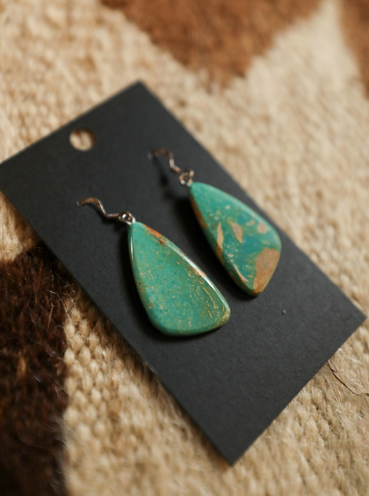 Turquoise Slab Earrings-Jewelry-Crooked Horn Company, Online Women's Fashion Boutique in San Tan Valley, Arizona 85140