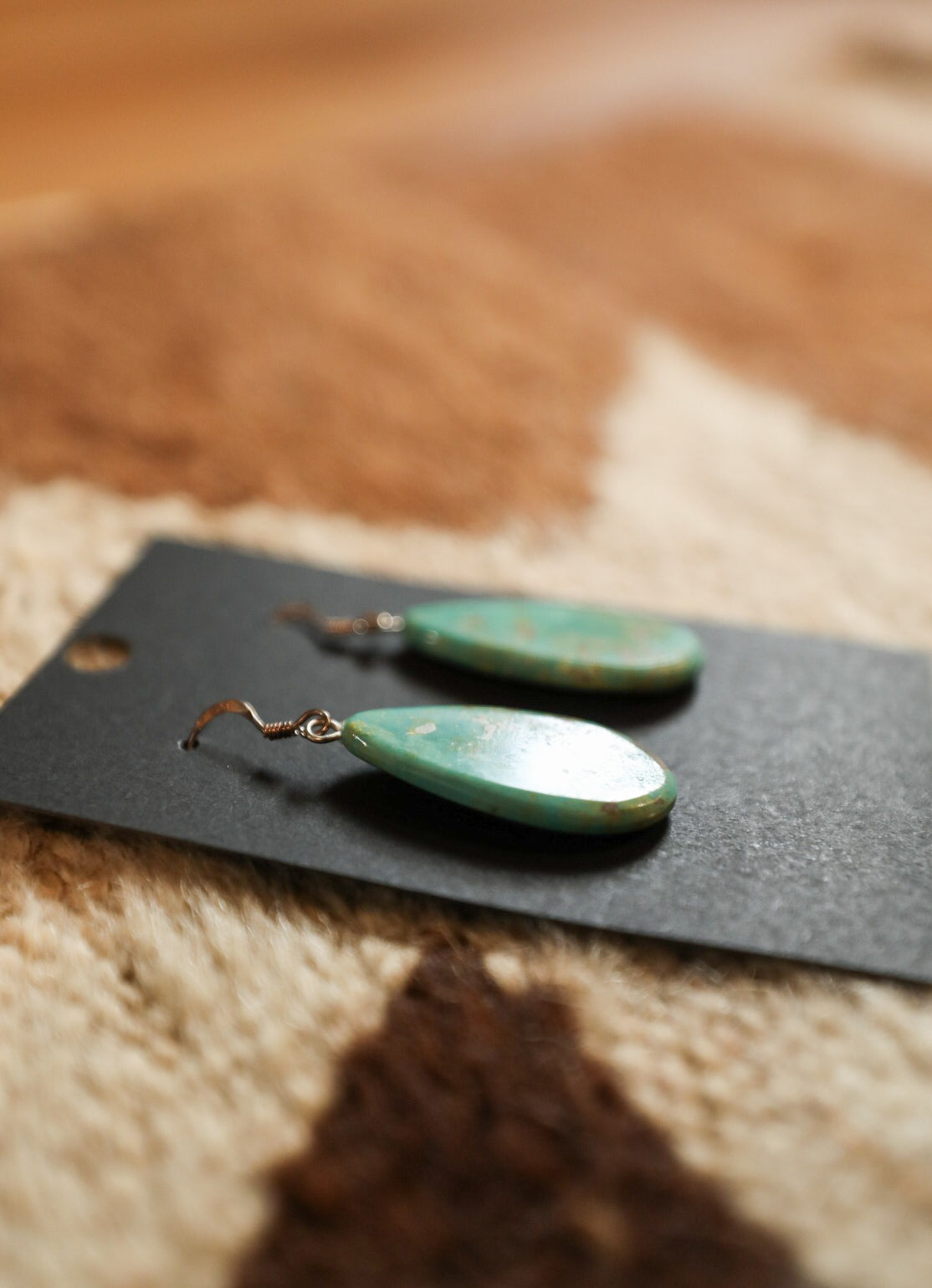 Turquoise Slab Earrings-Jewelry-Crooked Horn Company, Online Women's Fashion Boutique in San Tan Valley, Arizona 85140