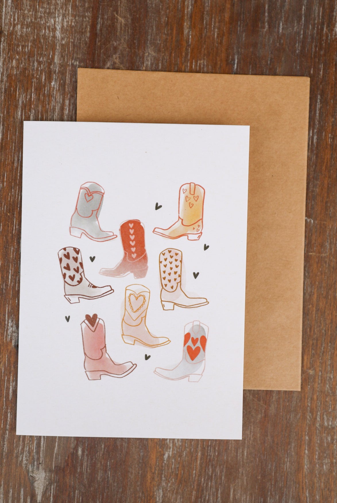 Cowboy Boots Card-Accessories-Crooked Horn Company, Online Women's Fashion Boutique in San Tan Valley, Arizona 85140