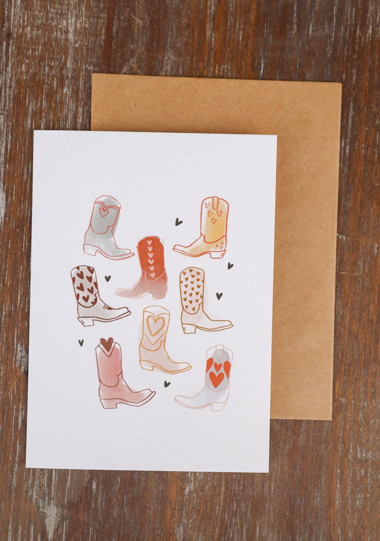 Cowboy Boots Card-Accessories-Crooked Horn Company, Online Women's Fashion Boutique in San Tan Valley, Arizona 85140