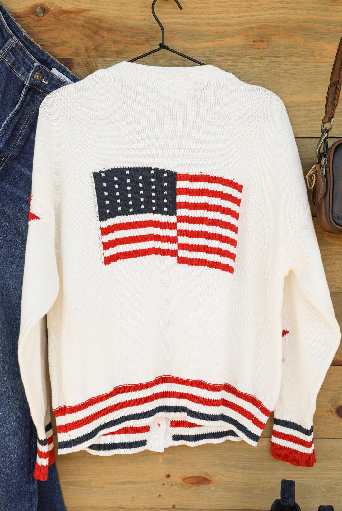 Stars & Stripes Cardigan-Jacket-Crooked Horn Company, Online Women's Fashion Boutique in San Tan Valley, Arizona 85140