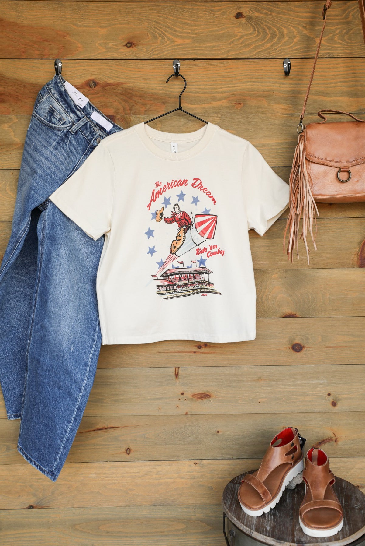 American Dream Tee-Graphic Tee-Crooked Horn Company, Online Women's Fashion Boutique in San Tan Valley, Arizona 85140