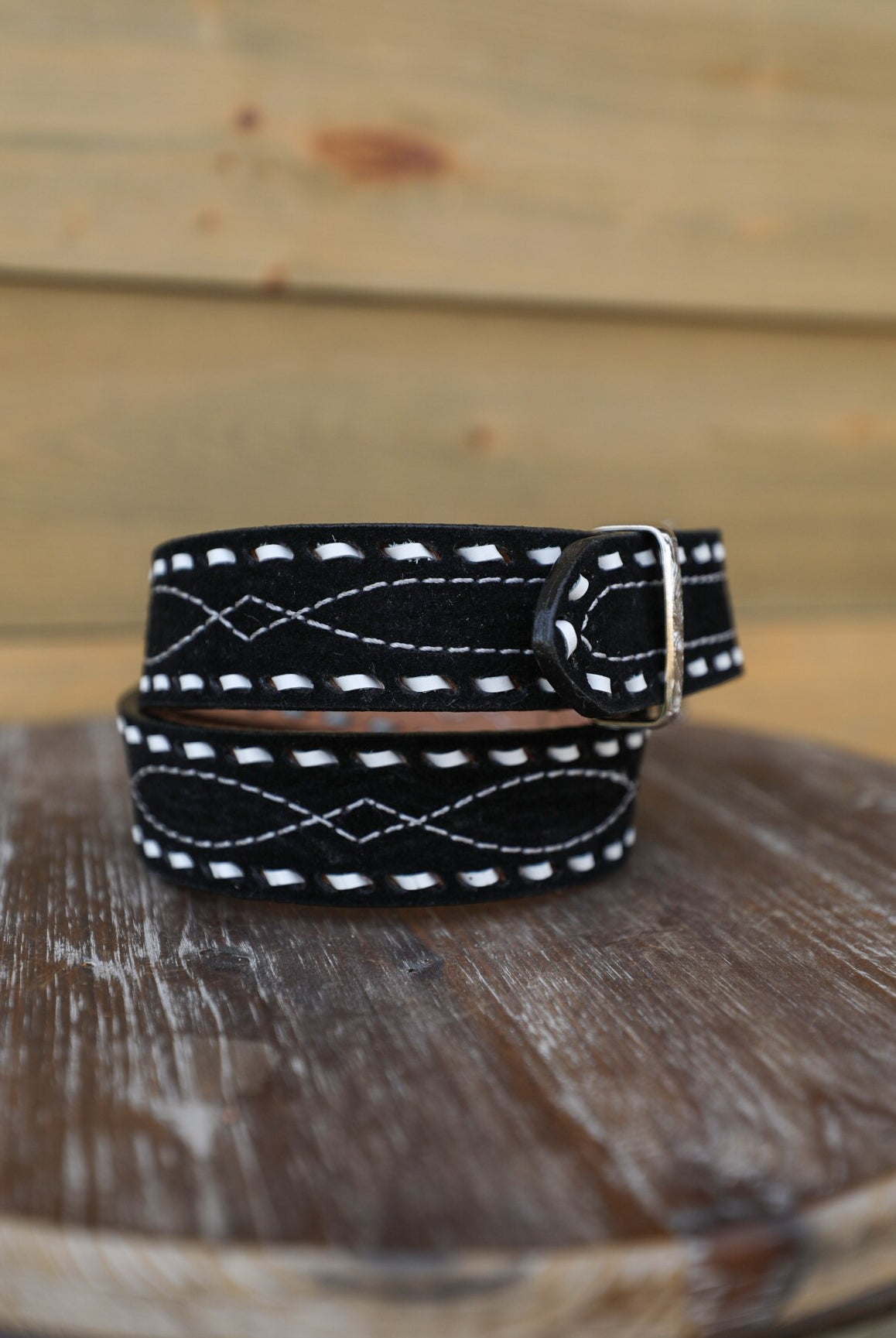 DJ Buck Stitch Suede Belt-Accessories-Crooked Horn Company, Online Women's Fashion Boutique in San Tan Valley, Arizona 85140