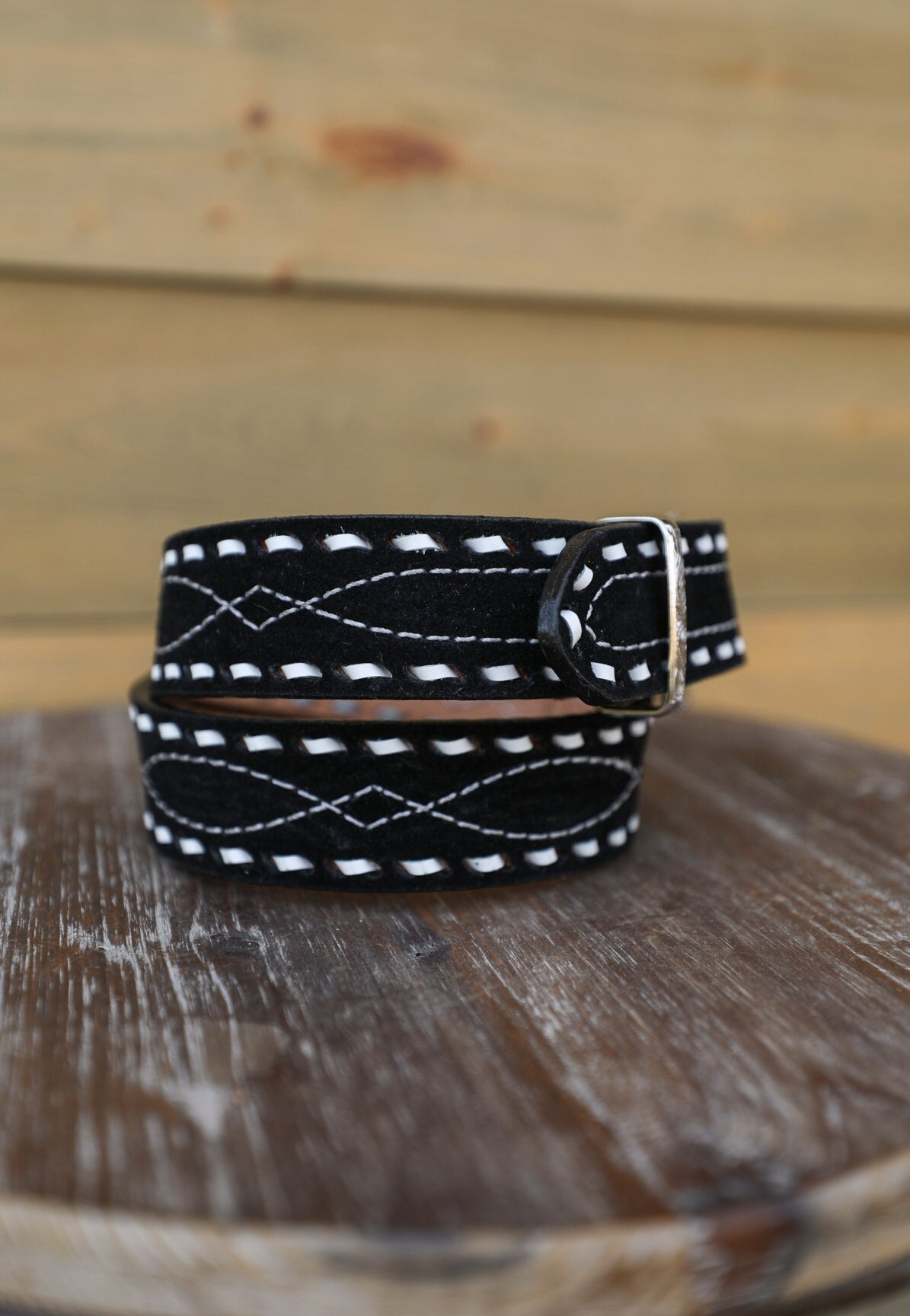 DJ Buck Stitch Suede Belt-Accessories-Crooked Horn Company, Online Women's Fashion Boutique in San Tan Valley, Arizona 85140