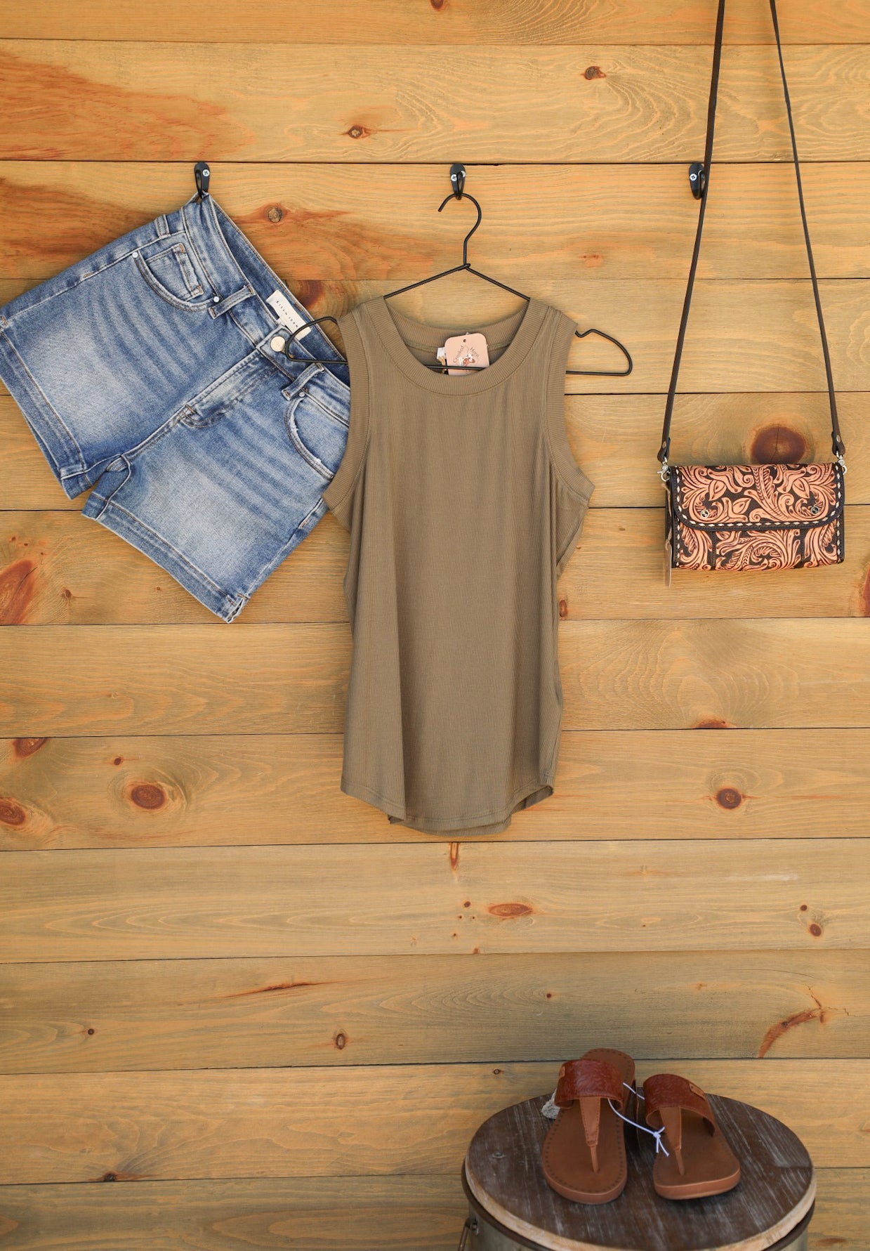 Cleo Tank Top Vineyard-Shirts-Crooked Horn Company, Online Women's Fashion Boutique in San Tan Valley, Arizona 85140