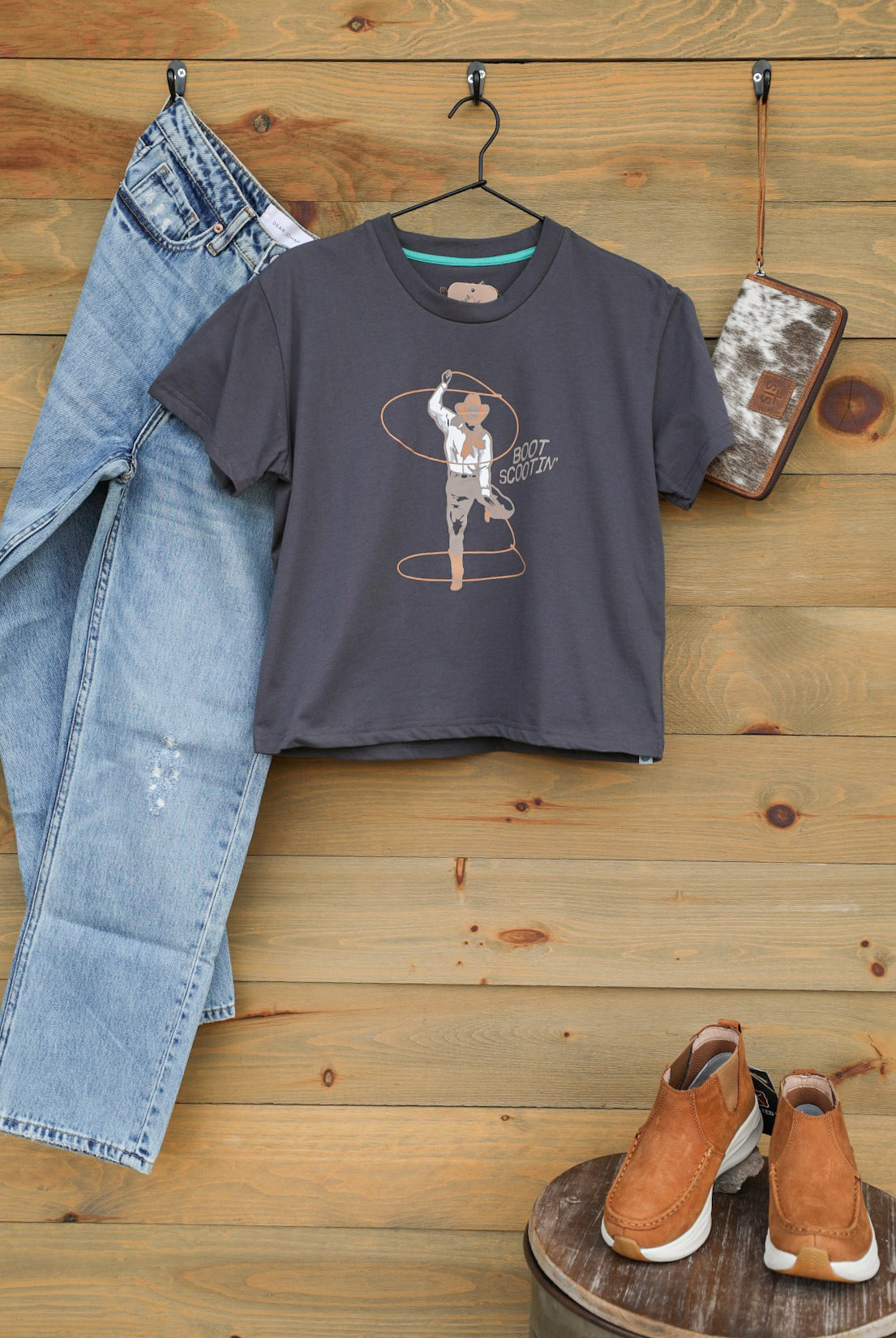 Boot Scootin' Tee-Graphic Tee-Crooked Horn Company, Online Women's Fashion Boutique in San Tan Valley, Arizona 85140