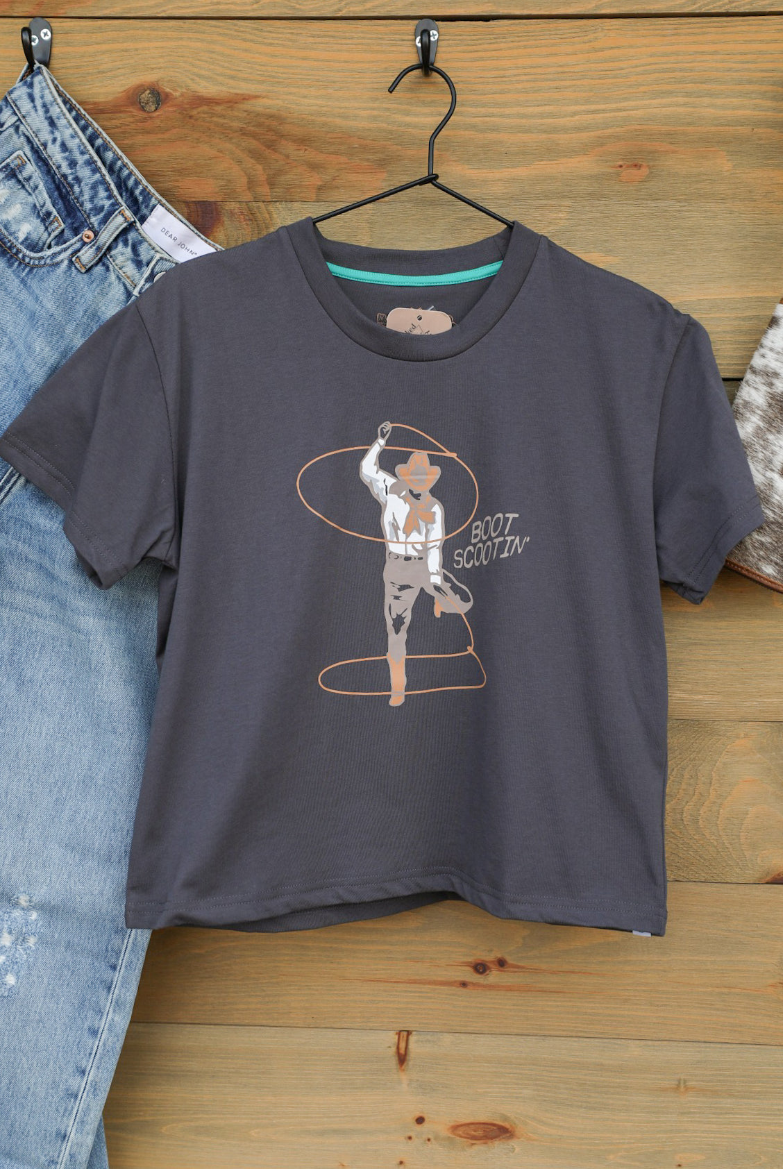 Boot Scootin' Tee-Graphic Tee-Crooked Horn Company, Online Women's Fashion Boutique in San Tan Valley, Arizona 85140