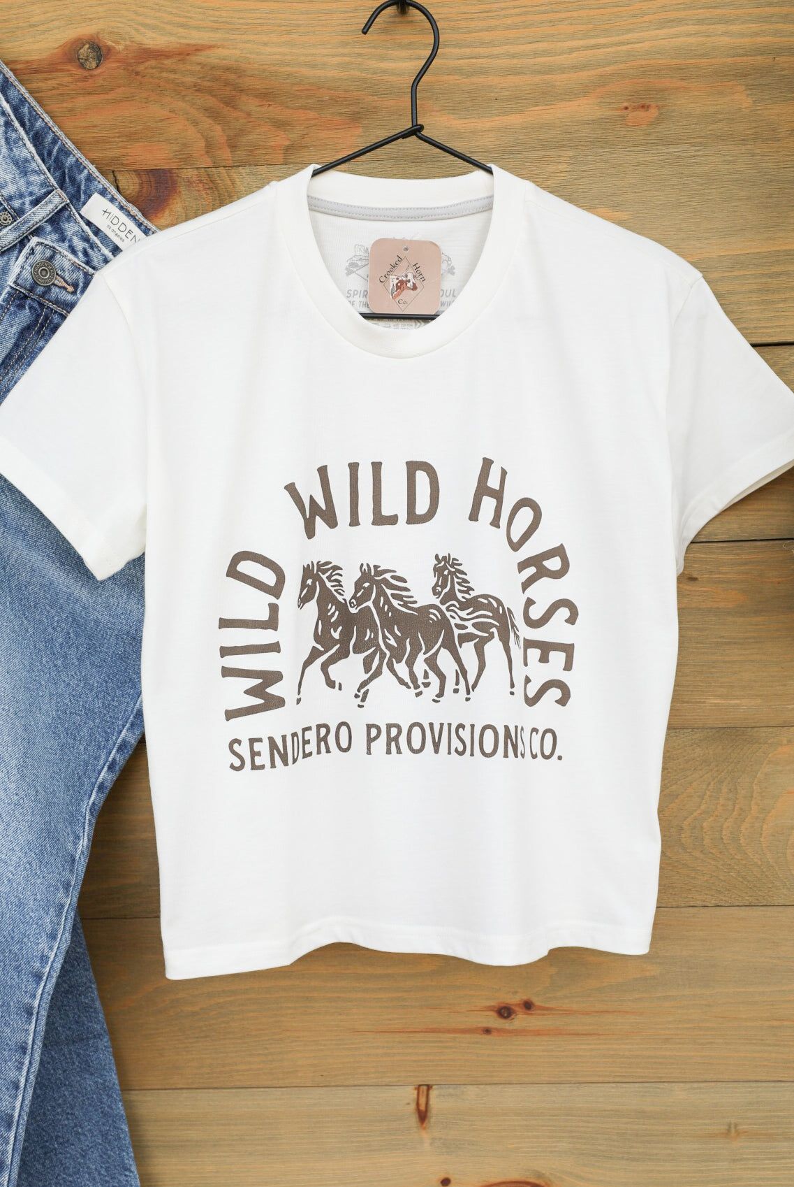 Wild Wild Horses Tee-Graphic Tee-Crooked Horn Company, Online Women's Fashion Boutique in San Tan Valley, Arizona 85140
