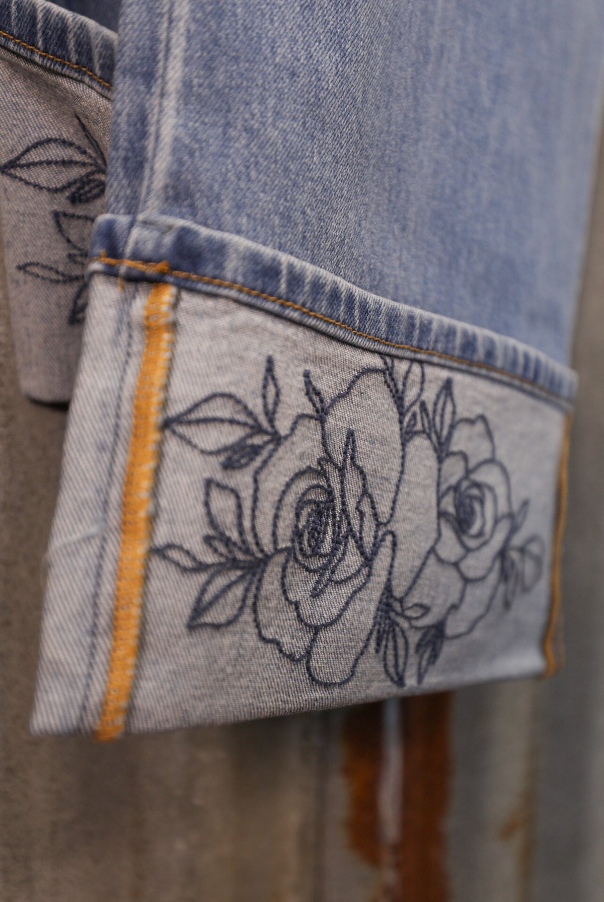 Rowdy Rose Cuff Jeans-Pants-Crooked Horn Company, Online Women's Fashion Boutique in San Tan Valley, Arizona 85140
