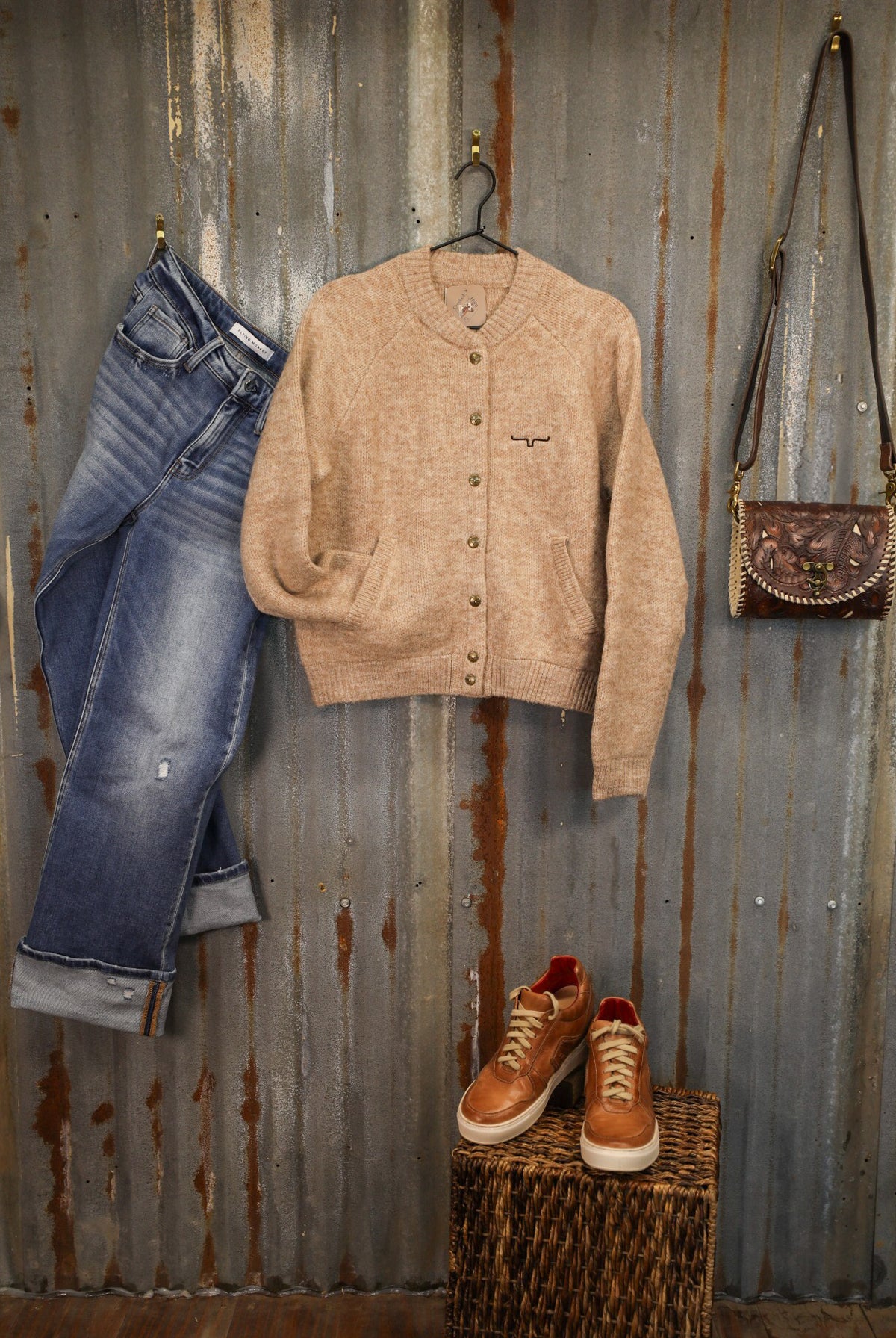 Ennis Sweater Jacket-Jacket-Crooked Horn Company, Online Women's Fashion Boutique in San Tan Valley, Arizona 85140