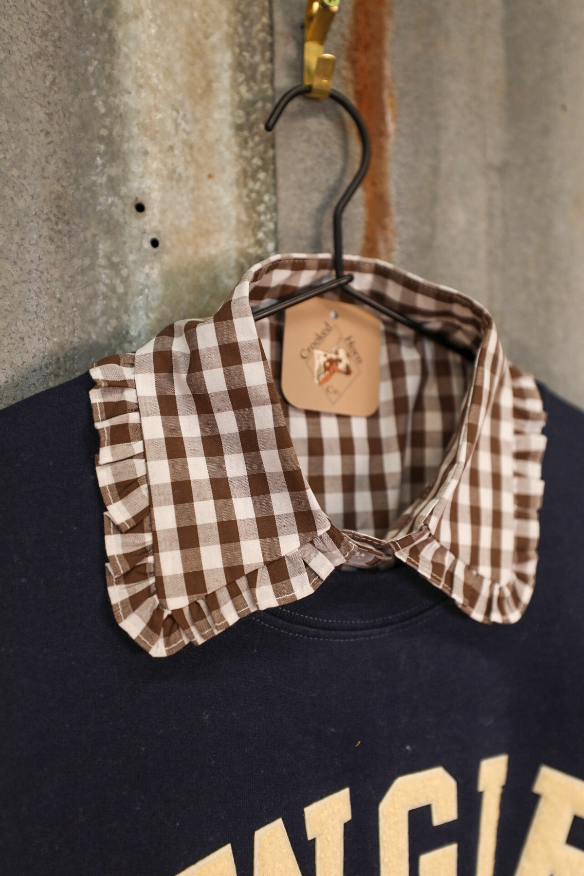 Brown Gingham Collar-Accessories-Crooked Horn Company, Online Women's Fashion Boutique in San Tan Valley, Arizona 85140