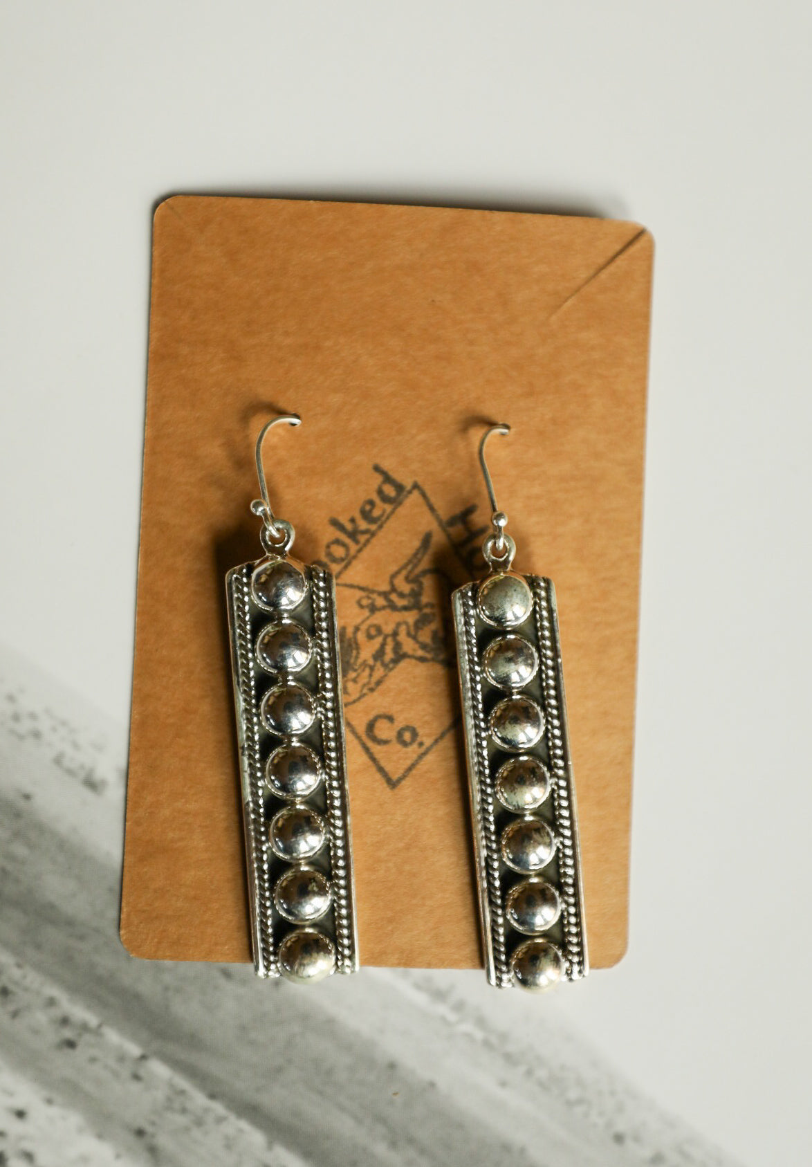 Drop Ball Bar Earrings-Jewelry-Crooked Horn Company, Online Women's Fashion Boutique in San Tan Valley, Arizona 85140
