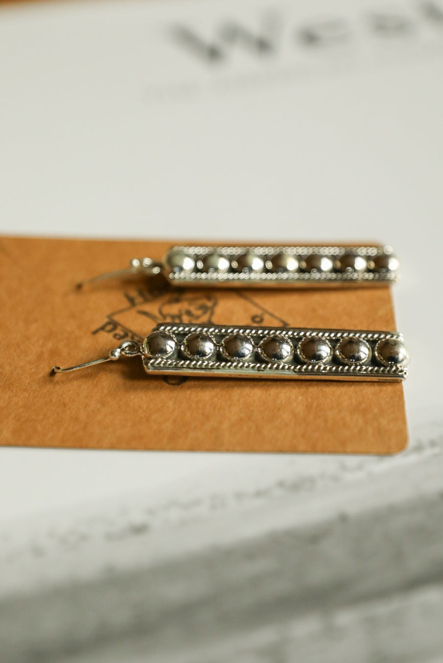 Drop Ball Bar Earrings-Jewelry-Crooked Horn Company, Online Women's Fashion Boutique in San Tan Valley, Arizona 85140