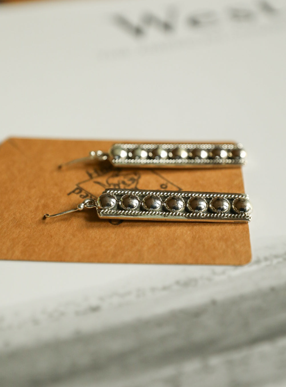 Drop Ball Bar Earrings-Jewelry-Crooked Horn Company, Online Women's Fashion Boutique in San Tan Valley, Arizona 85140