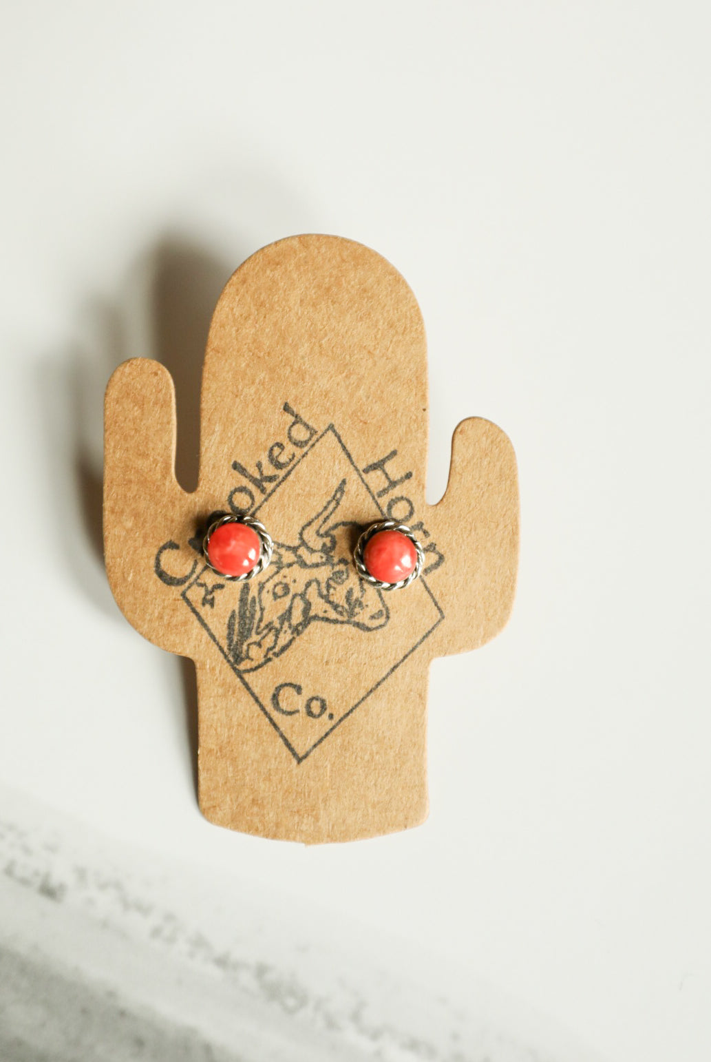 Coral Stud Earrings-Jewelry-Crooked Horn Company, Online Women's Fashion Boutique in San Tan Valley, Arizona 85140