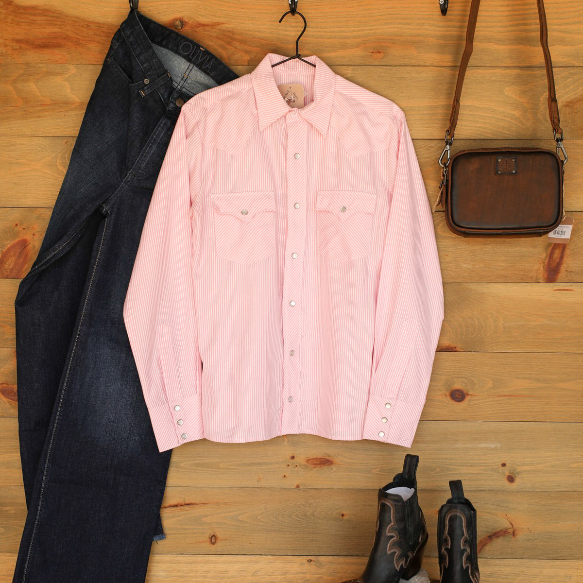 Rock Springs Long Sleeve Pink Stripe Top | Crooked Horn Company