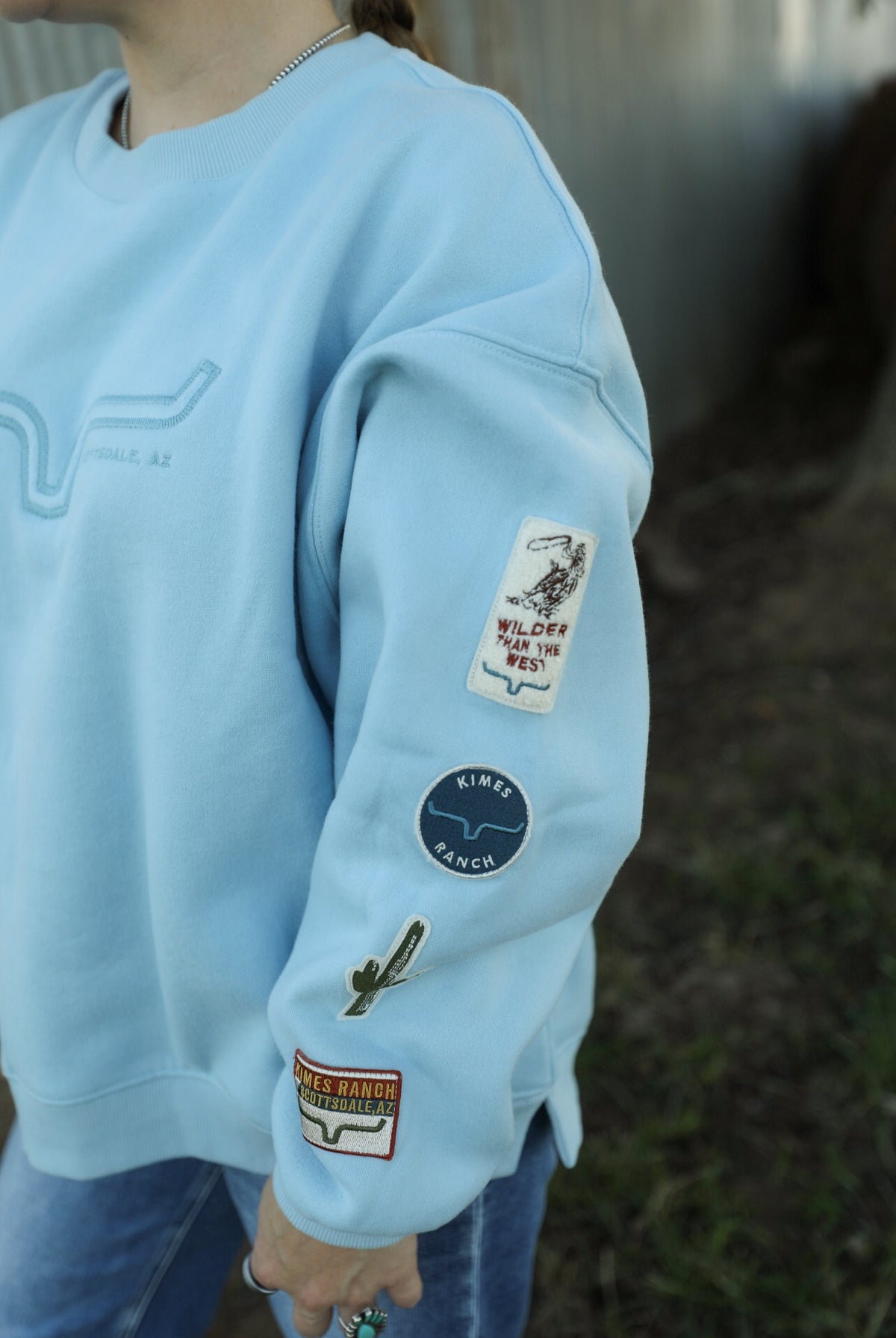 Saguaro Patch Sweatshirt-Shirts-Crooked Horn Company, Online Women's Fashion Boutique in San Tan Valley, Arizona 85140