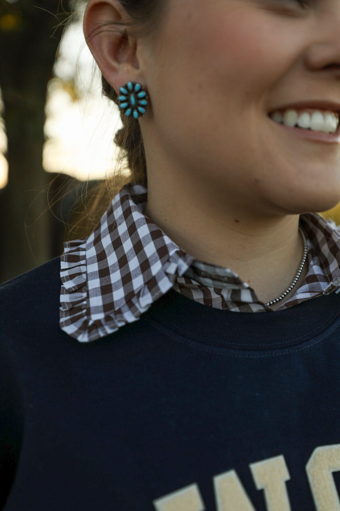 Brown Gingham Collar-Accessories-Crooked Horn Company, Online Women's Fashion Boutique in San Tan Valley, Arizona 85140