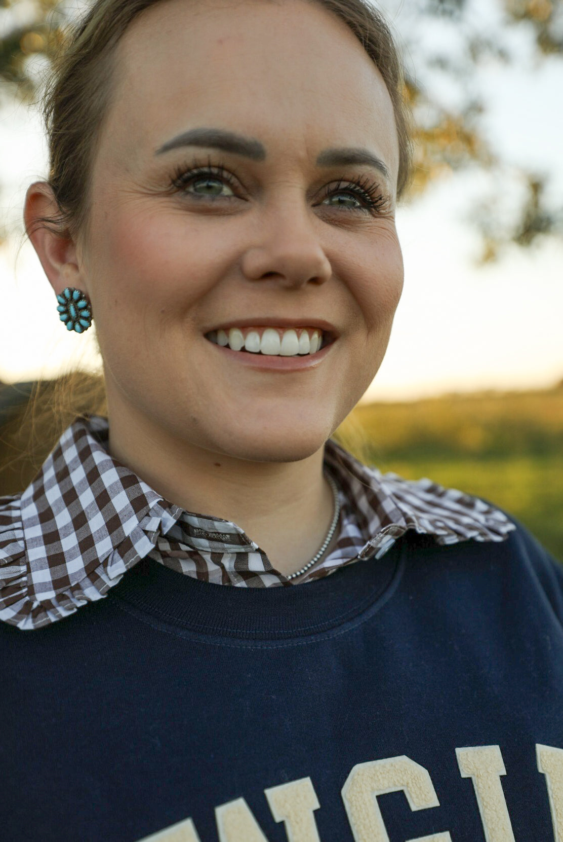 Brown Gingham Collar-Accessories-Crooked Horn Company, Online Women's Fashion Boutique in San Tan Valley, Arizona 85140