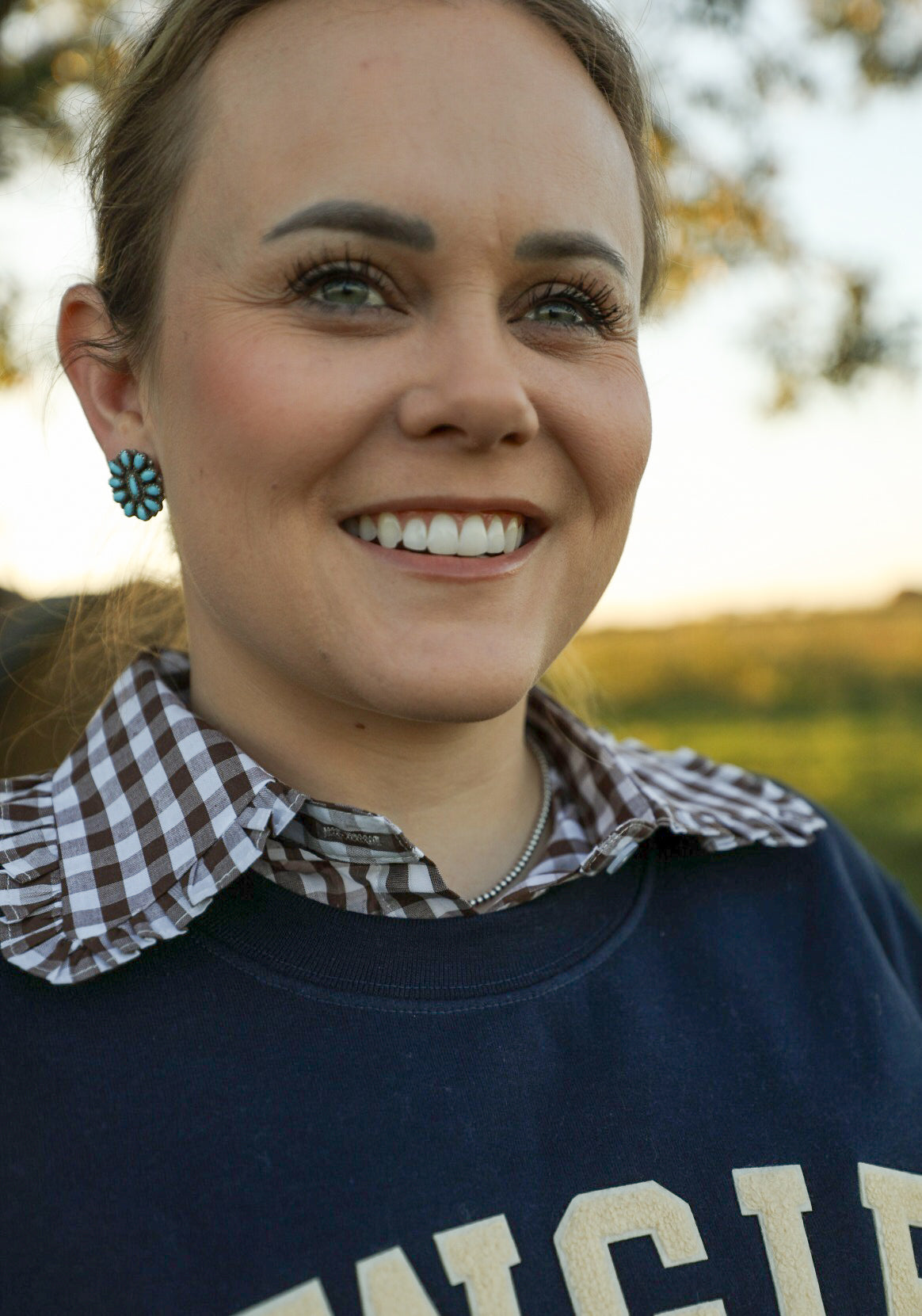 Brown Gingham Collar-Accessories-Crooked Horn Company, Online Women's Fashion Boutique in San Tan Valley, Arizona 85140