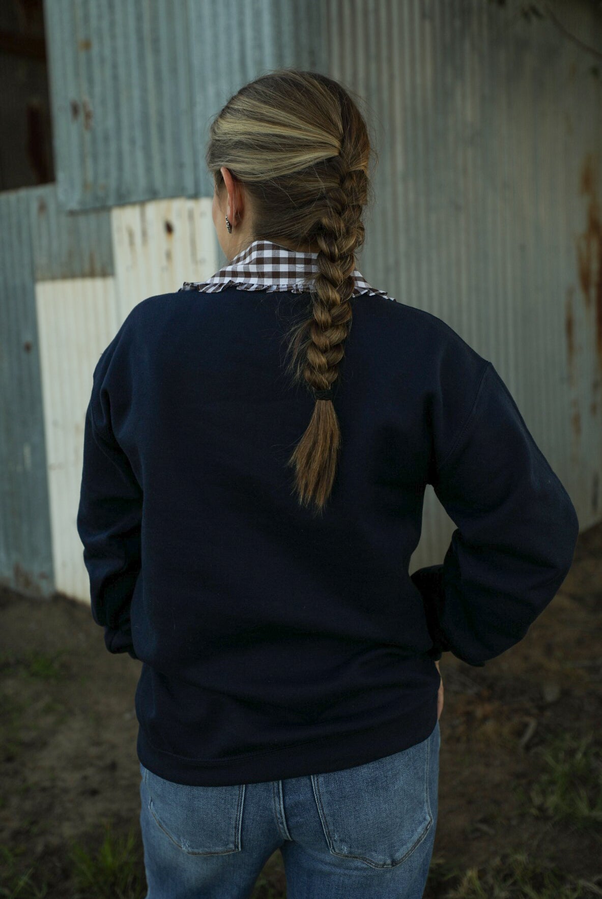 Cowgirl Club Sweatshirt-Shirts-Crooked Horn Company, Online Women's Fashion Boutique in San Tan Valley, Arizona 85140