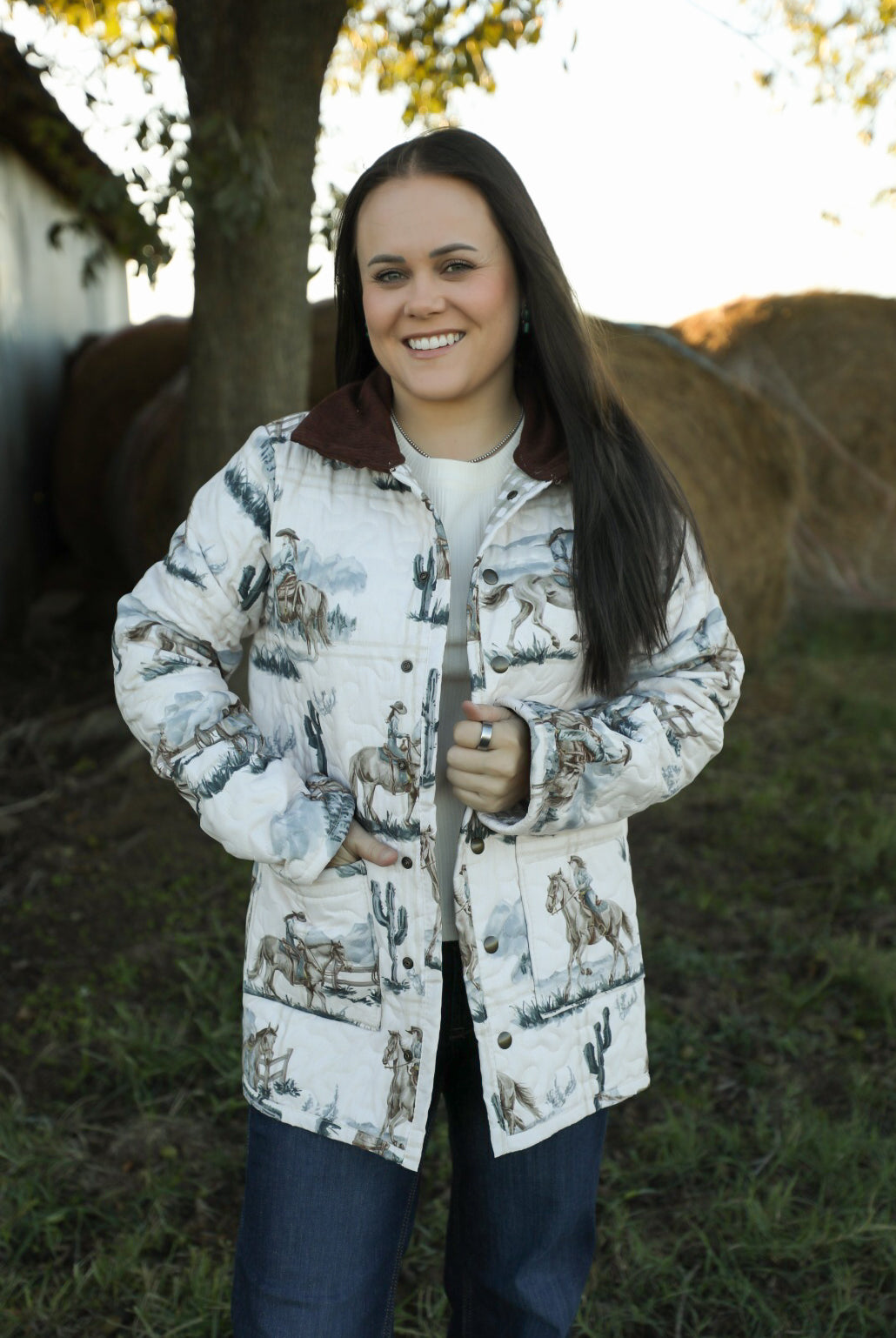 Desert Daughters Barn Jacket-Jacket-Crooked Horn Company, Online Women's Fashion Boutique in San Tan Valley, Arizona 85140
