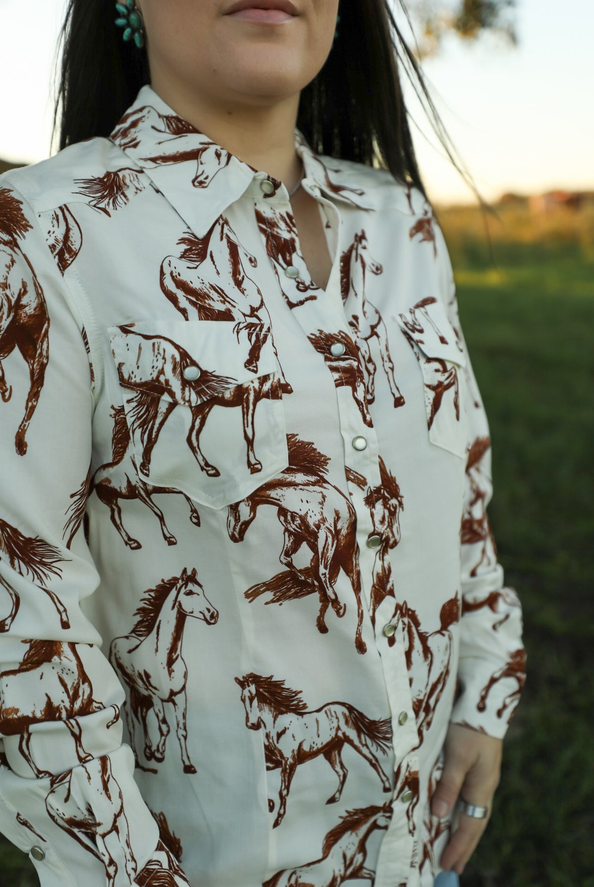 Stunner Stallion Top-Shirts-Crooked Horn Company, Online Women's Fashion Boutique in San Tan Valley, Arizona 85140