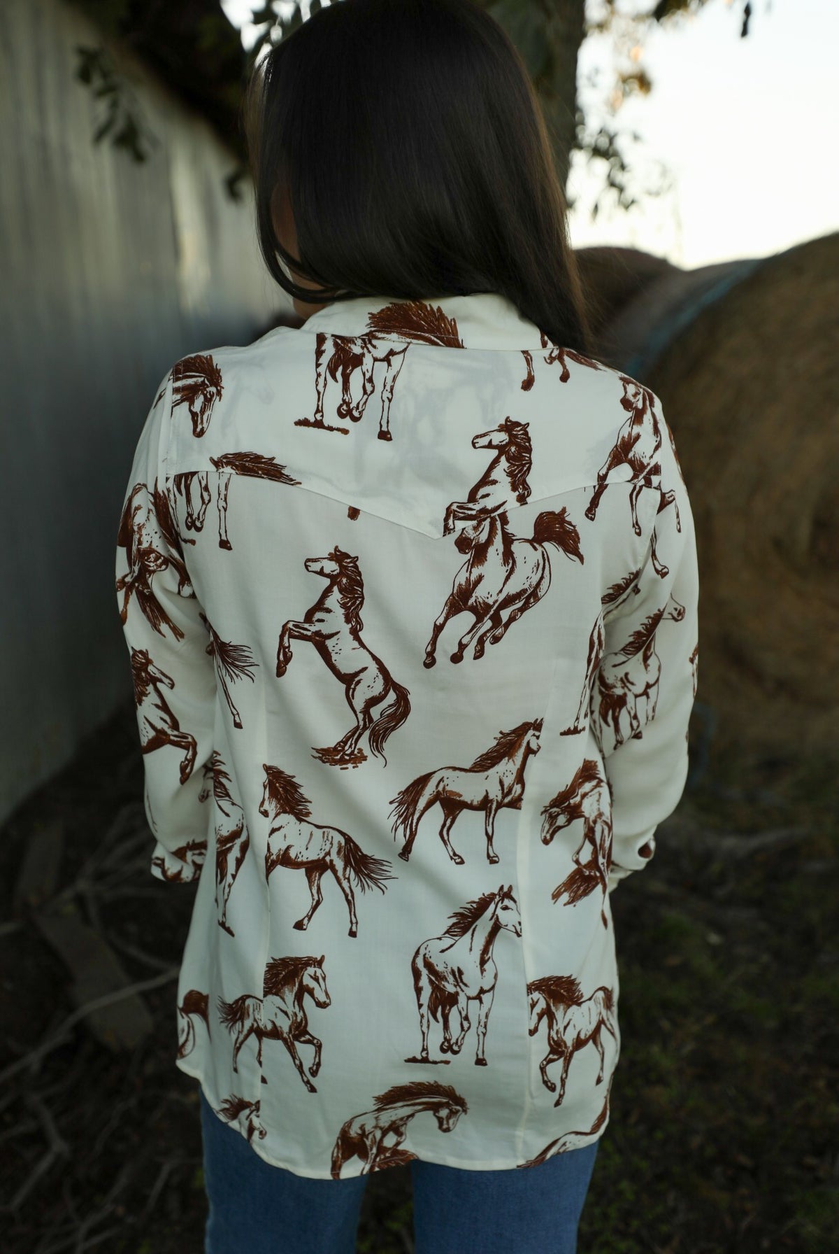 Stunner Stallion Top-Shirts-Crooked Horn Company, Online Women's Fashion Boutique in San Tan Valley, Arizona 85140