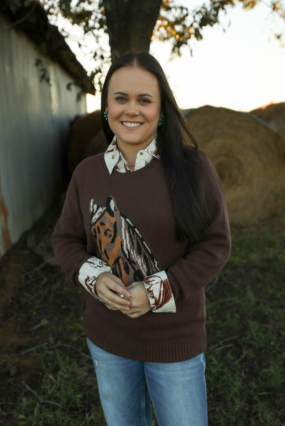 Stunner Stallion Top-Shirts-Crooked Horn Company, Online Women's Fashion Boutique in San Tan Valley, Arizona 85140