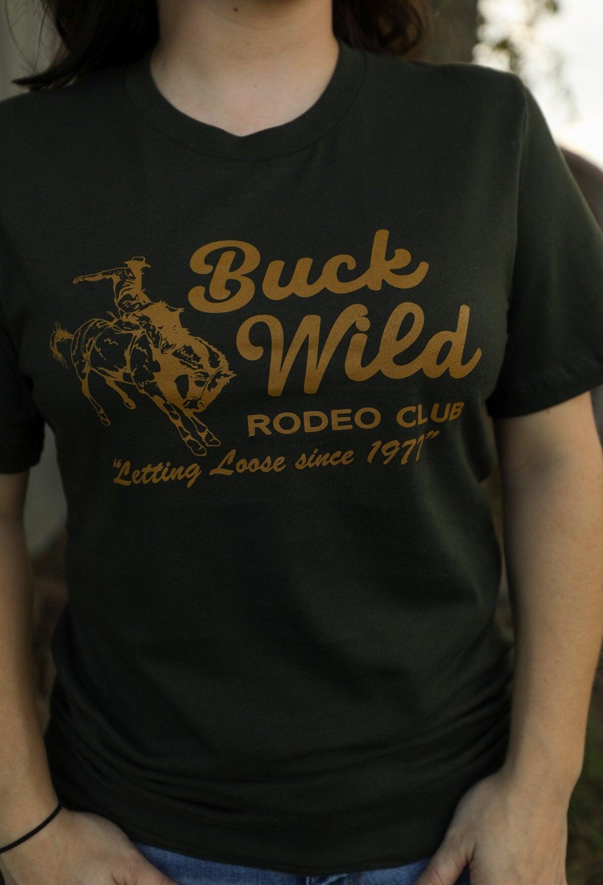 Buck Wild Tee-Graphic Tee-Crooked Horn Company, Online Women's Fashion Boutique in San Tan Valley, Arizona 85140