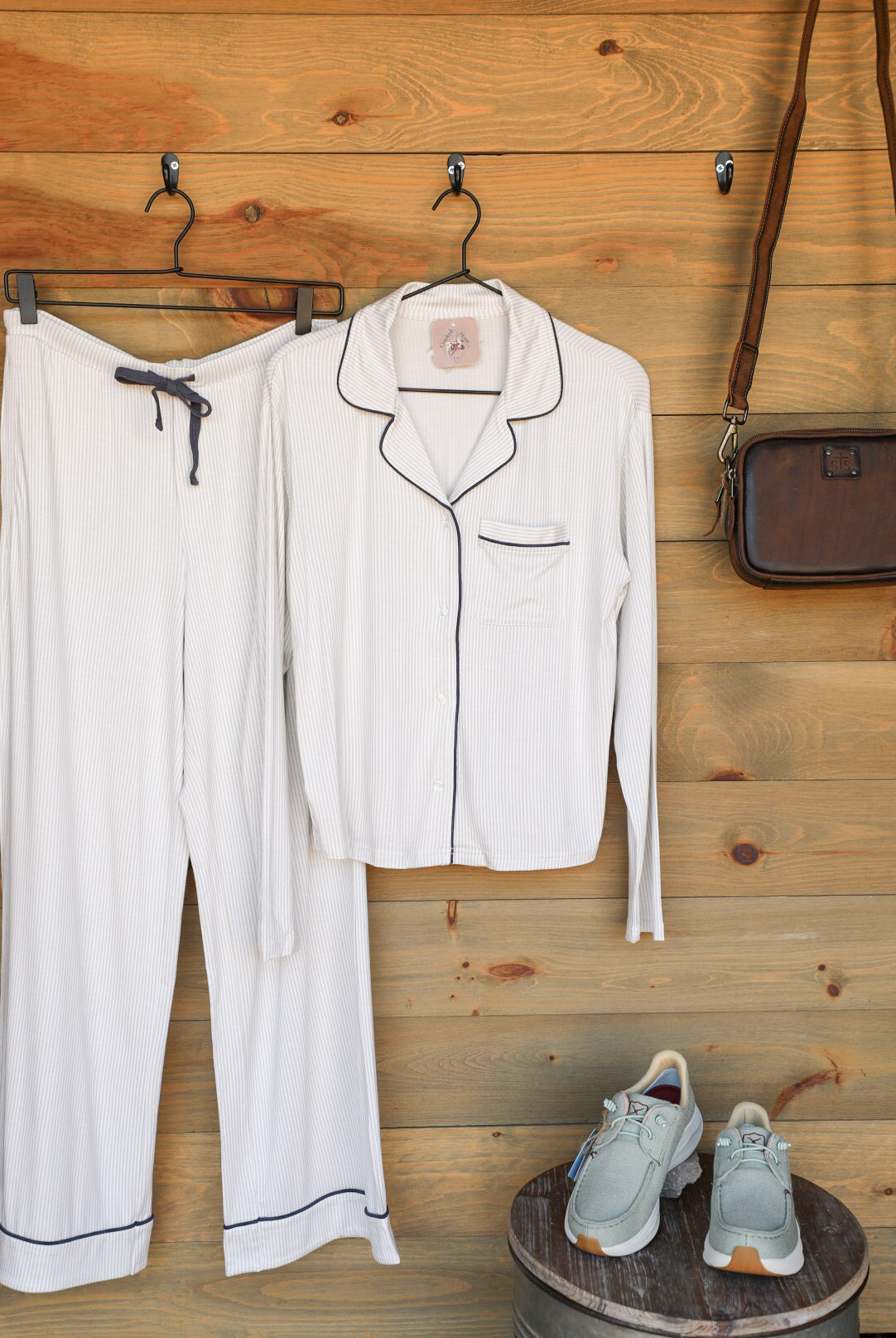 Holly Pajama Set-Lounge / Activewear-Crooked Horn Company, Online Women's Fashion Boutique in San Tan Valley, Arizona 85140