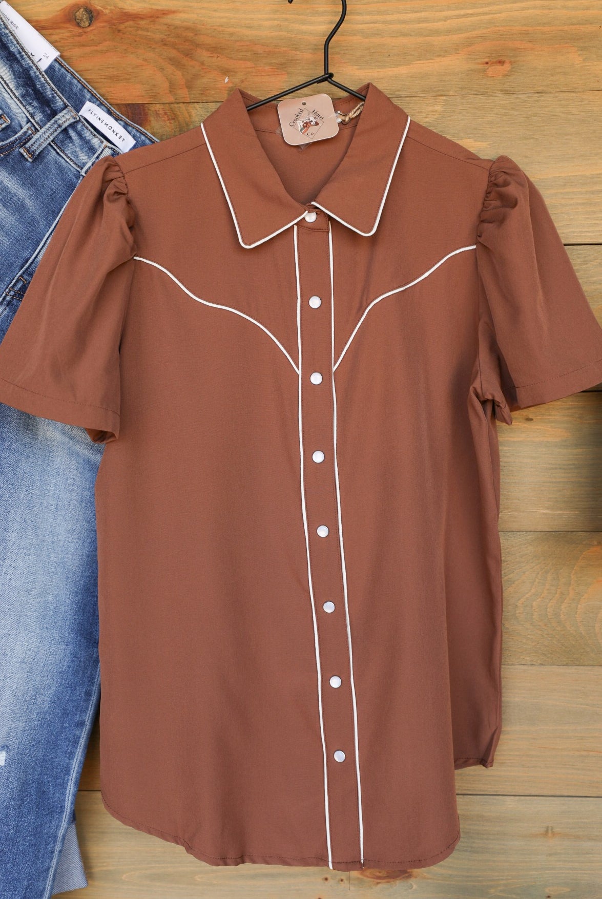 Brookings Top-Shirts-Crooked Horn Company, Online Women's Fashion Boutique in San Tan Valley, Arizona 85140