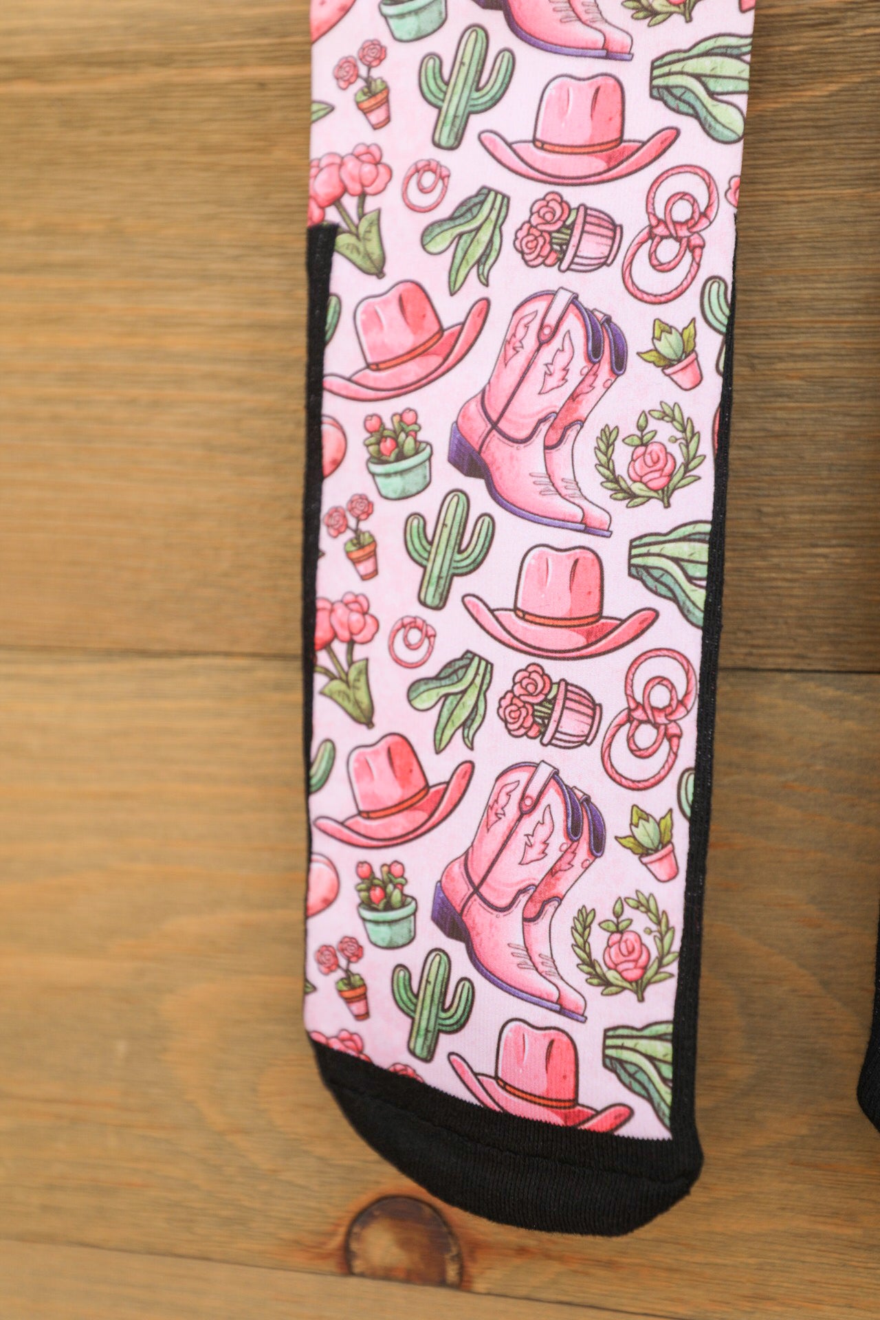 Cactus Cowgirl Socks-Accessories-Crooked Horn Company, Online Women's Fashion Boutique in San Tan Valley, Arizona 85140