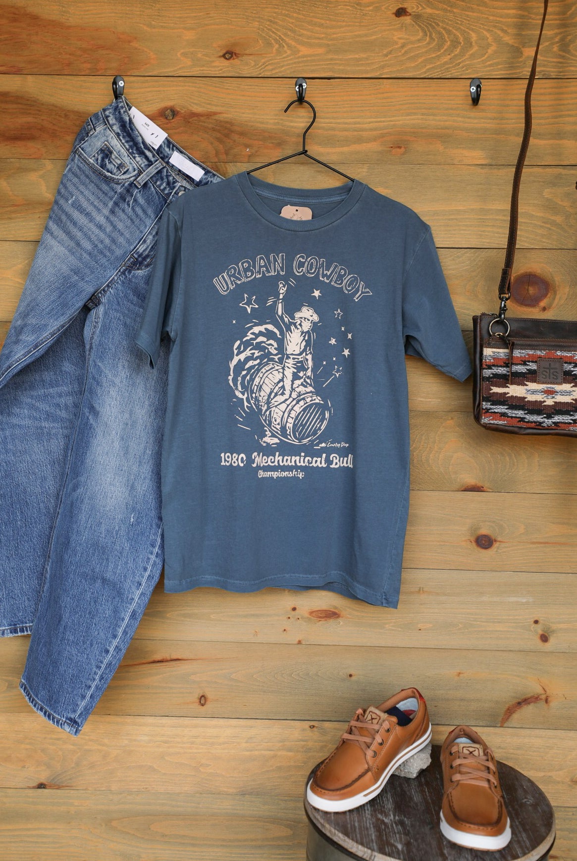 Urban Cowboy II Tee-Graphic Tee-Crooked Horn Company, Online Women's Fashion Boutique in San Tan Valley, Arizona 85140