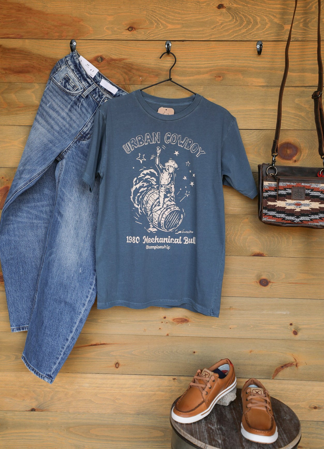 Urban Cowboy II Tee-Graphic Tee-Crooked Horn Company, Online Women's Fashion Boutique in San Tan Valley, Arizona 85140