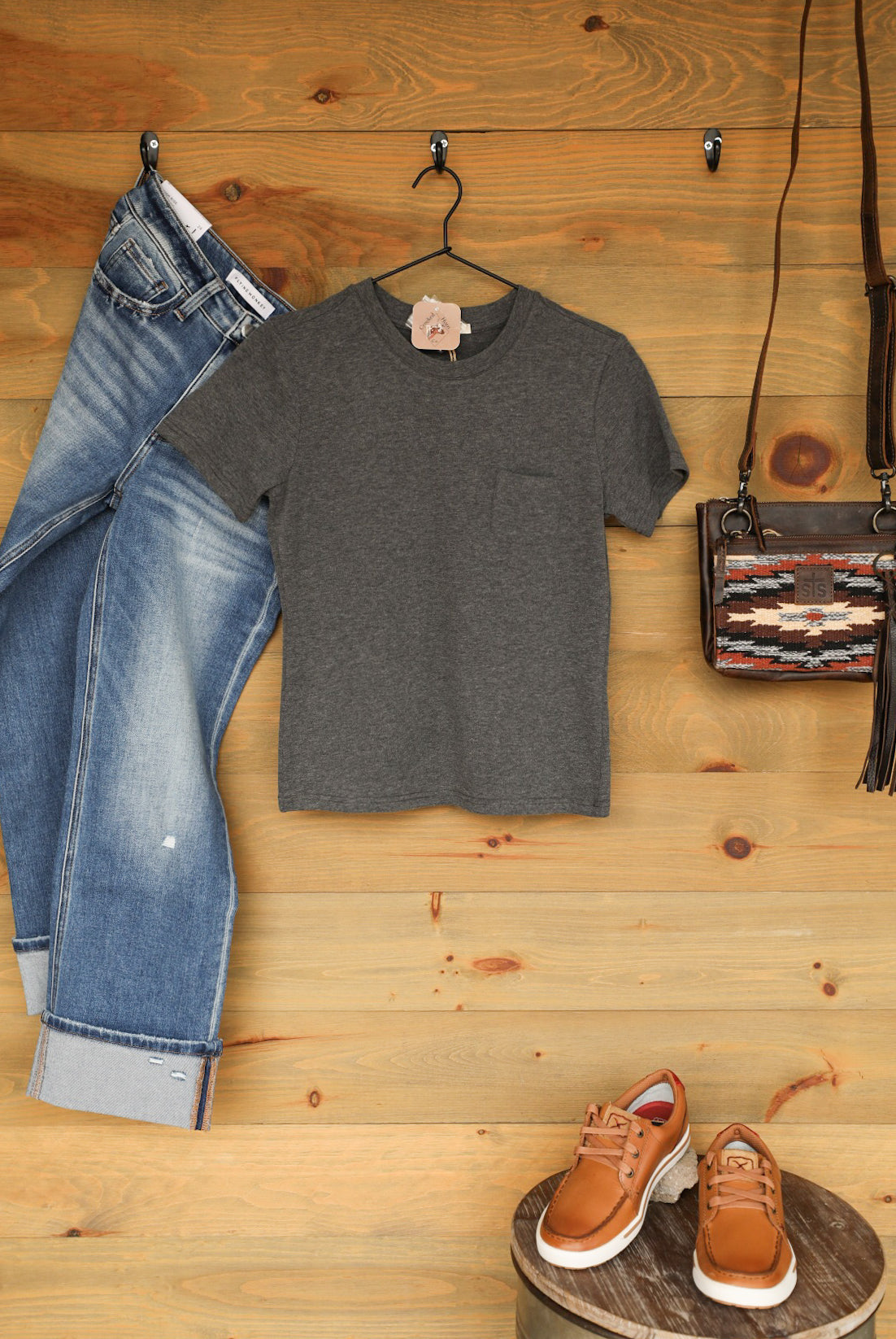 Clark Top-Shirts-Crooked Horn Company, Online Women's Fashion Boutique in San Tan Valley, Arizona 85140