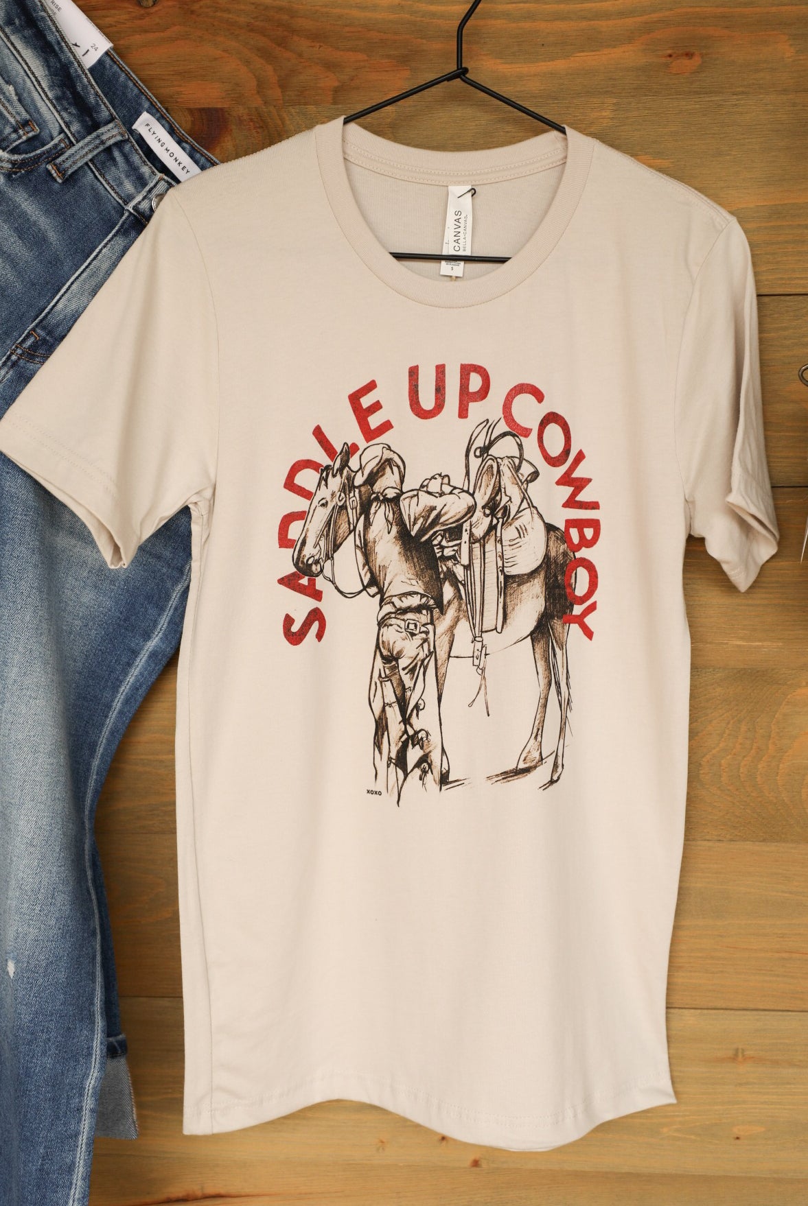 Saddle Up Tee-Graphic Tee-Crooked Horn Company, Online Women's Fashion Boutique in San Tan Valley, Arizona 85140