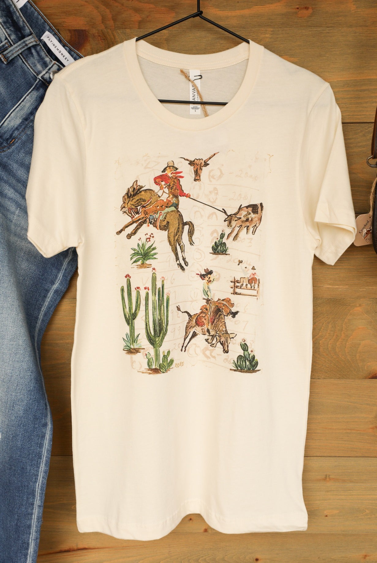 Opa's Wallpaper Tee-Graphic Tee-Crooked Horn Company, Online Women's Fashion Boutique in San Tan Valley, Arizona 85140